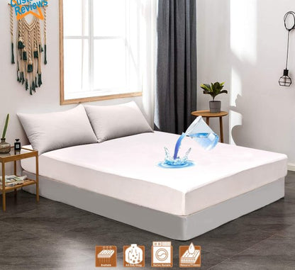 100% Waterproof Mattress Protector Cover Is Made Of Polish Fabric, (random Color)