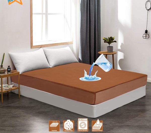 100% Waterproof Mattress Protector Cover Is Made Of Polish Fabric, (random Color)