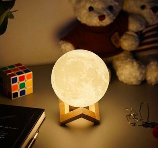 16 In 1 High Quality Led Moon Light Lamp With Stand – Mind Glowing 3d Lamp – Bedroom