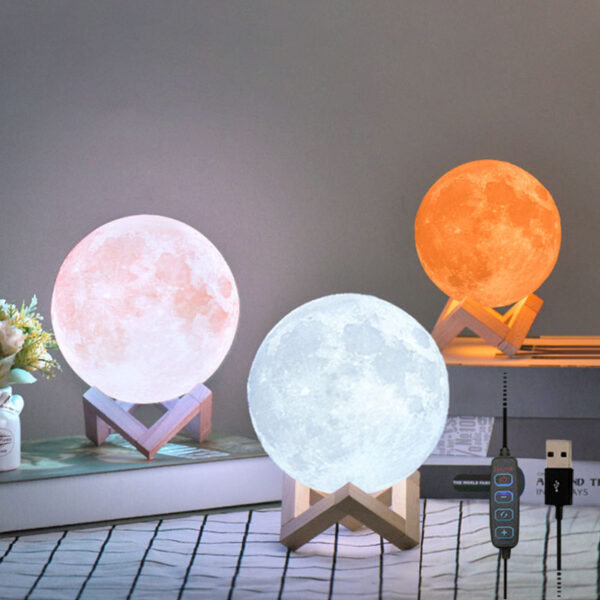 16 In 1 High Quality Led Moon Light Lamp With Stand – Mind Glowing 3d Lamp – Bedroom