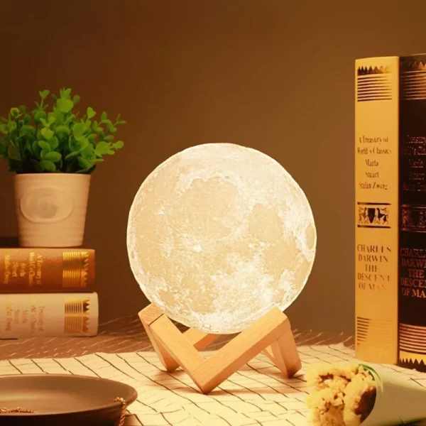 16 In 1 High Quality Led Moon Light Lamp With Stand – Mind Glowing 3d Lamp – Bedroom