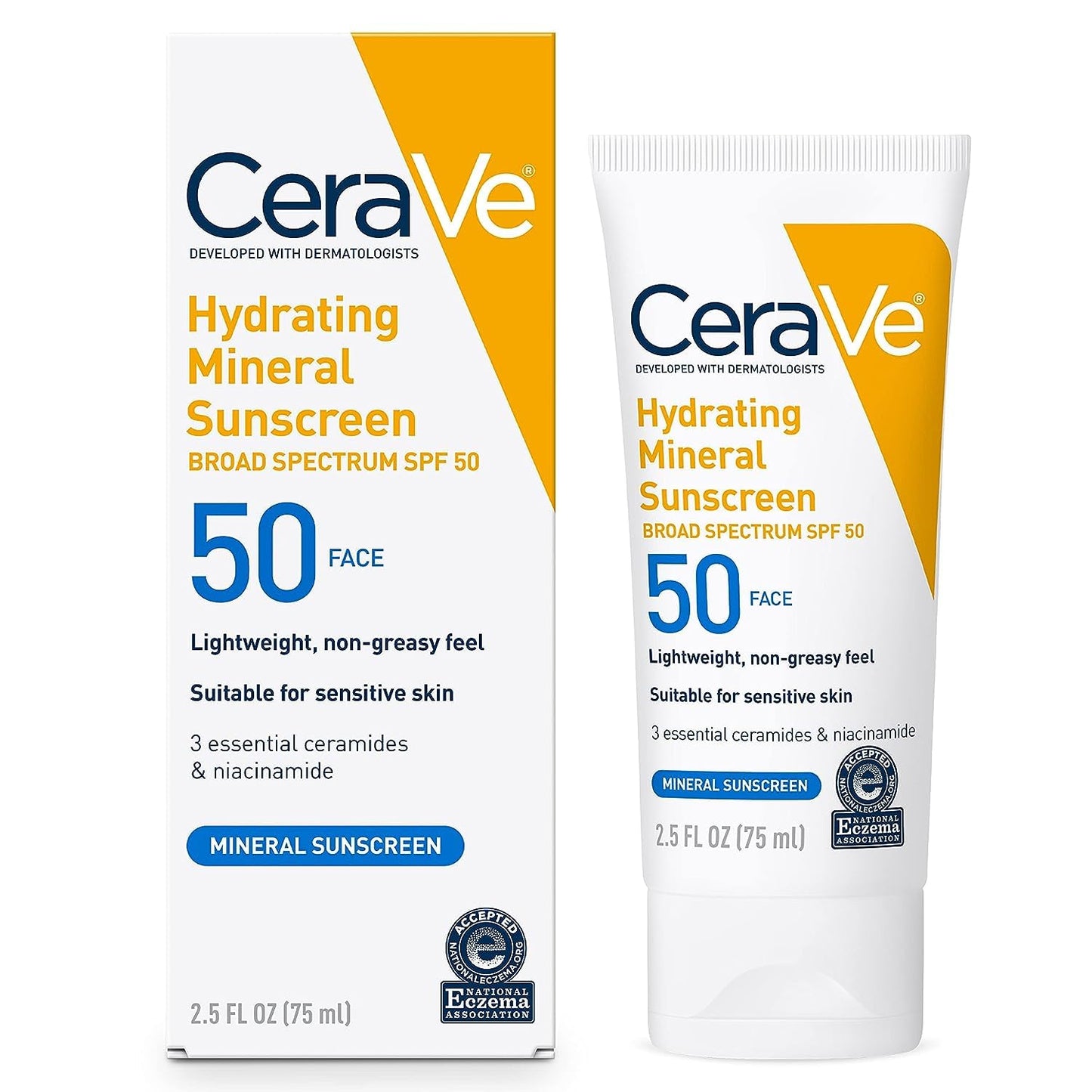 CeraVe 100% Mineral Sunscreen SPF 50 With Oil Free