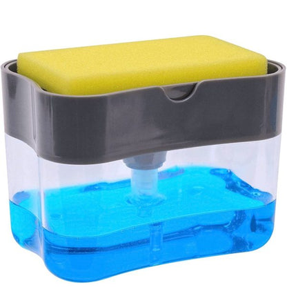 2 In 1 Soap Dispenser Soap Pump With Sponge (random Color )