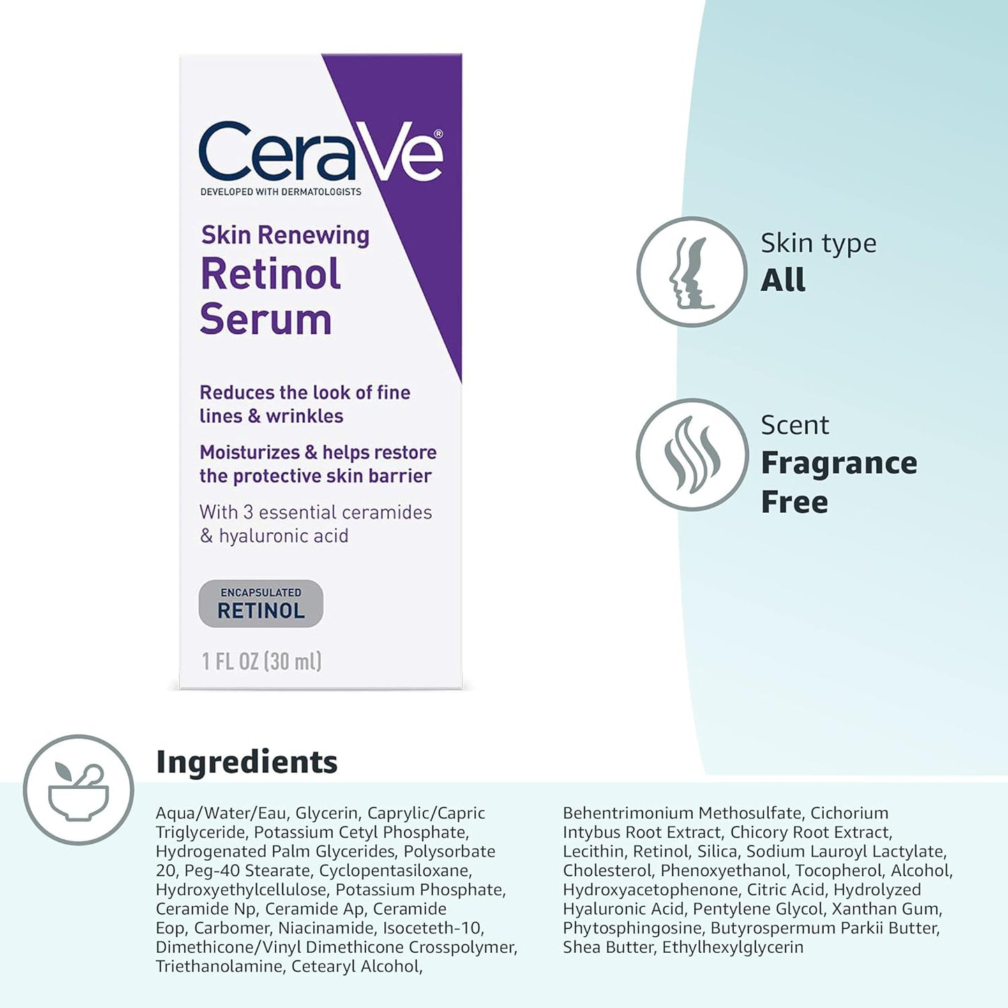 CeraVe Anti Aging Retinol Serum For Face