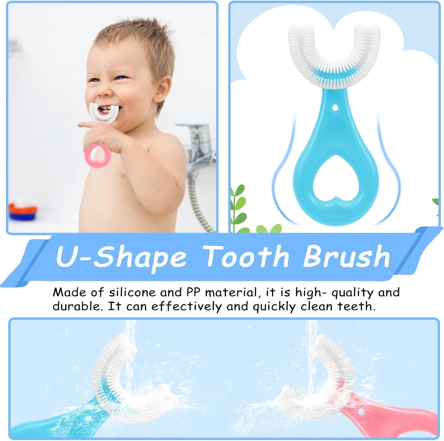 360 Degree U-shaped Baby Toothbrush Children Child Toothbrush Teethers Baby Brush