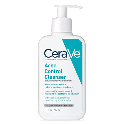 CeraVe Acne Treatment Face Wash Salicylic Acid Cleanser