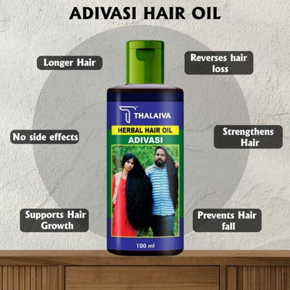 Adivasi Herbal Hair Oil Natural Pure Herbal Hair Oil 120ml