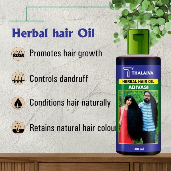 Adivasi Herbal Hair Oil Natural Pure Herbal Hair Oil 120ml