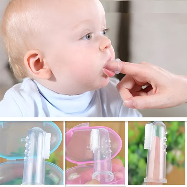 Baby Finger Toothbrush Silicon Toothbrush+box Children Teeth Clear Soft Silicone