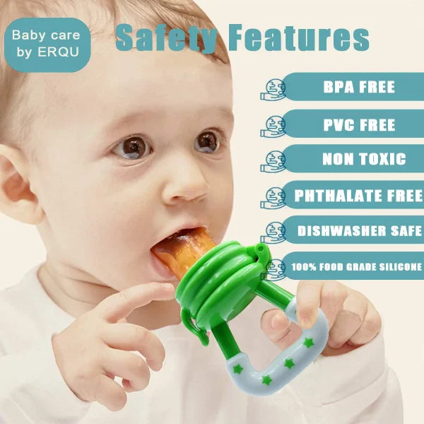 Baby Solid Baby Fruit Pacifier Nepel Fresh Fruit Feeder Infant Teething Toy Nibbler Teether