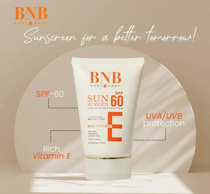 Bnb Sun Screen Spf-60 Rich Vitamin E (120ml )