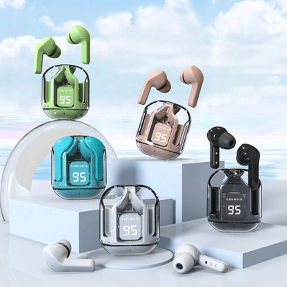 Air31 Earbuds Wireless Crystal Transparent Body Bluetooth (Random Color)