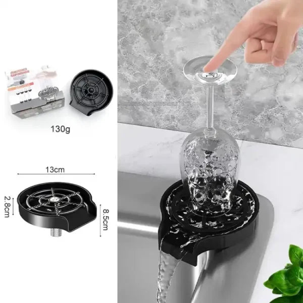 Glass Washer For Kitchen – Glass Rinser Cup Bottle Washer Cleaner For Kitchen Sinks, Kitchen Sink Accessories Attachment Stainless