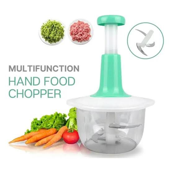 Manual Hand Push Chopper | Multi-functional Vegetable Meat Grinder (Random Color) - SADA DUKAN