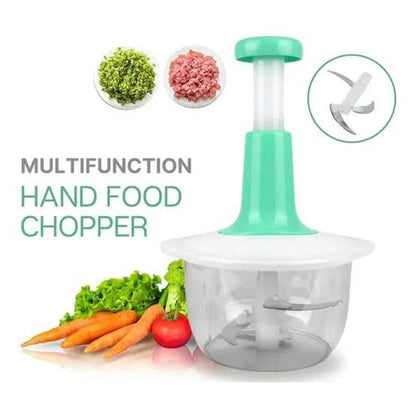 Manual Hand Push Chopper | Multi-functional Vegetable Meat Grinder (Random Color) - SADA DUKAN