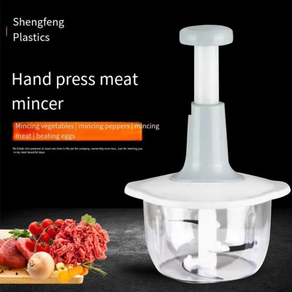 Manual Hand Push Chopper | Multi-functional Vegetable Meat Grinder (Random Color) - SADA DUKAN