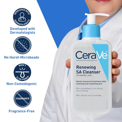 Cerave Renewing Sa Facial Cleanser For Skin Smoothness