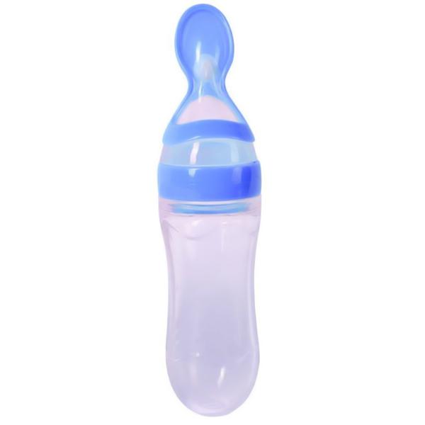 Silicone Bottle Feeding Baby Spoon Feeder (random Color)