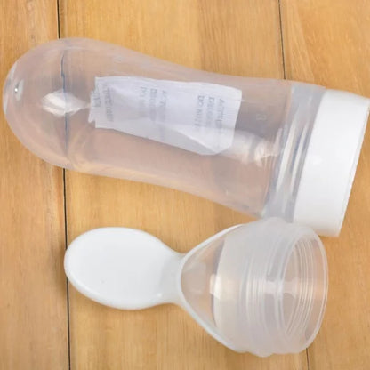 Silicone Bottle Feeding Baby Spoon Feeder (random Color)