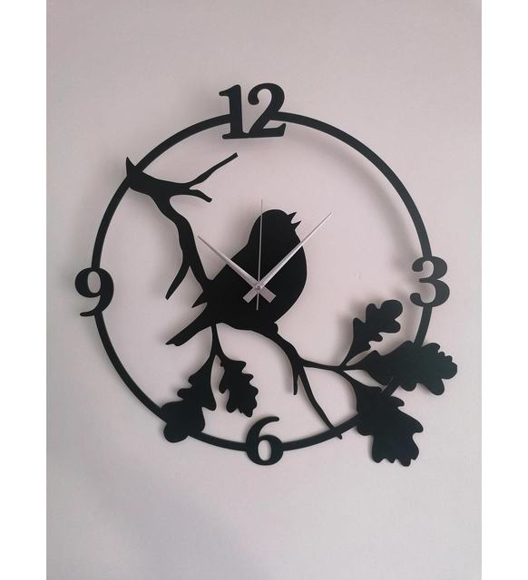 Sparrow Decorative 3d Wooden Wall Clock For Living Room Bedroom Office Kitchen